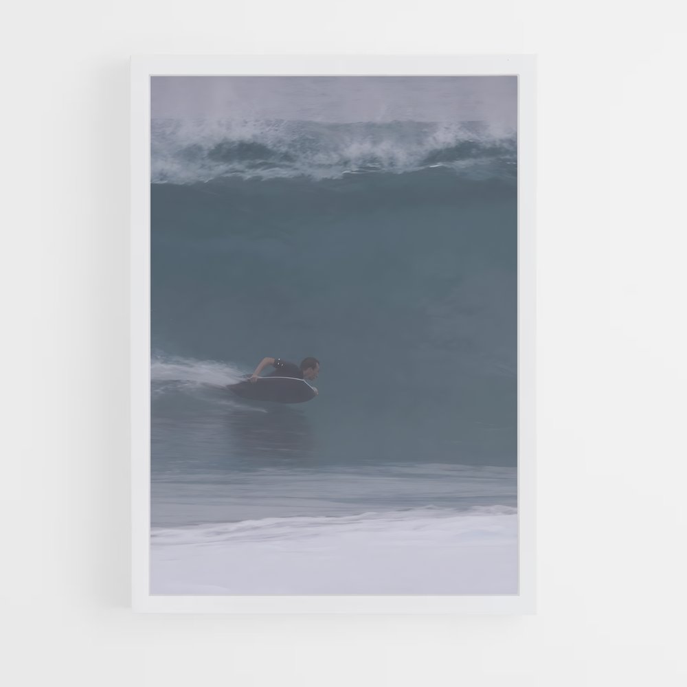 Poster Surf dans la Vague – affiche Bodyboard (vue 3)